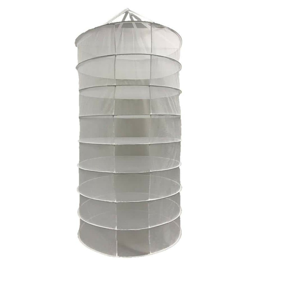 * Viagrow Dry Net Hanging Herb Drying Rack In White (8-Rack)