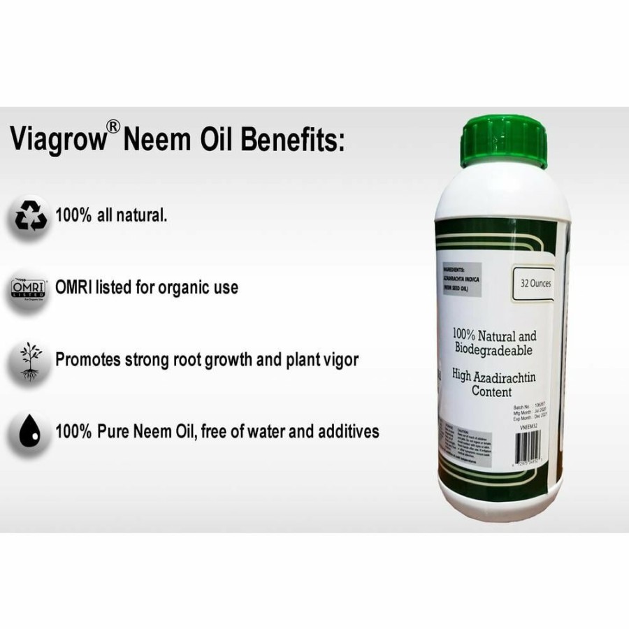 * Viagrow 64 Oz. Cold Pressed Neem Oil Seed Extract (Makes 96 Gal.)