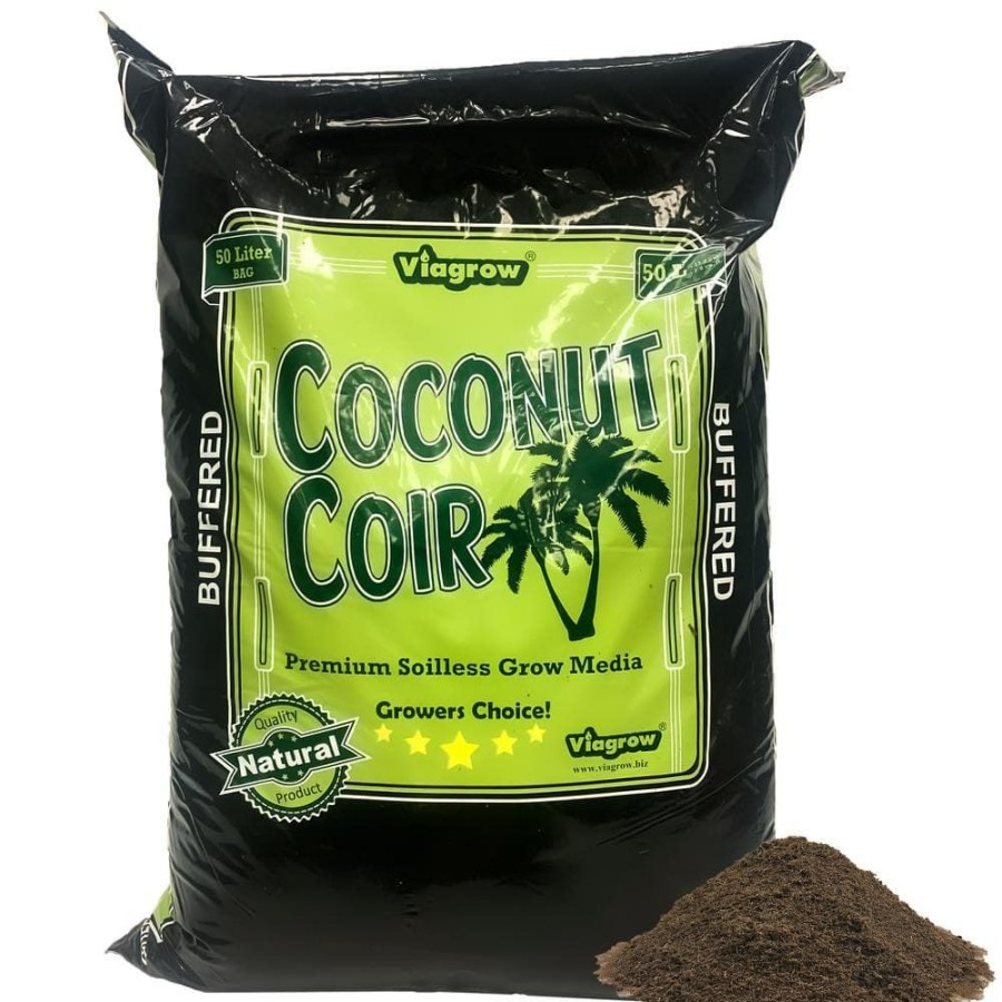 * Viagrow 1.5 Cu. Ft. Coco Coir Buffered Premium Coconut Growing Medium 50L./52.8 Qt./13.2 G.