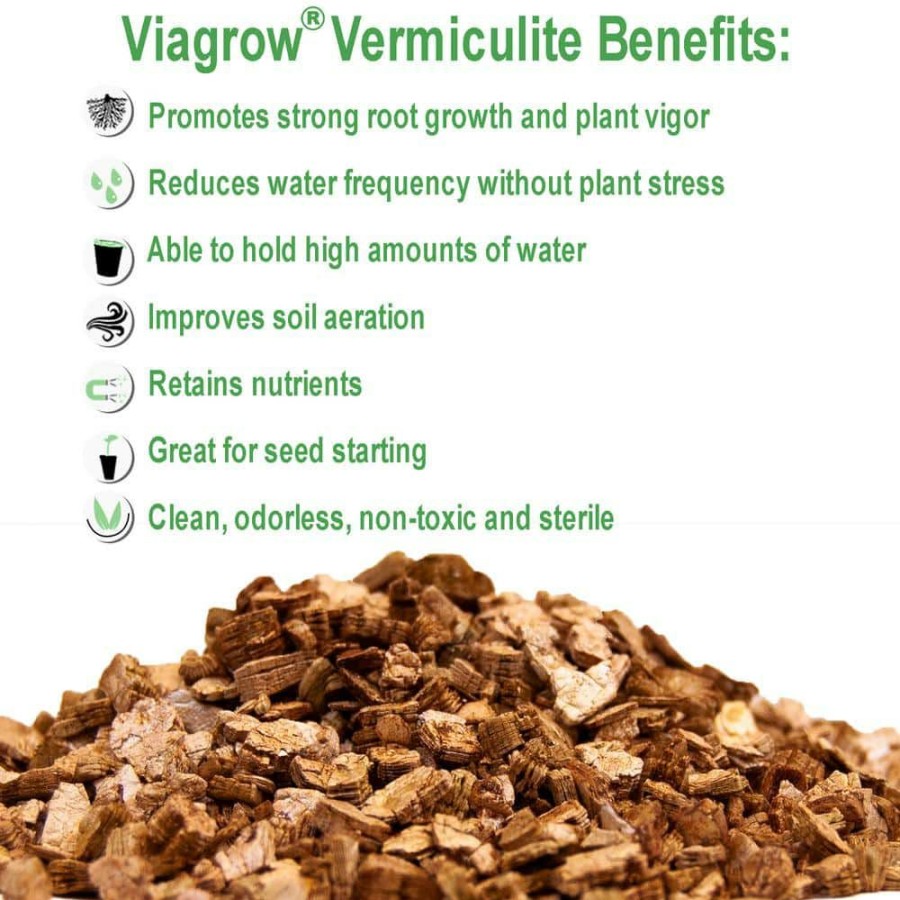 * Viagrow Vermiculite, Course And Chunky (16 Qt./4 Gal./.53 Cf) (1-Pack)