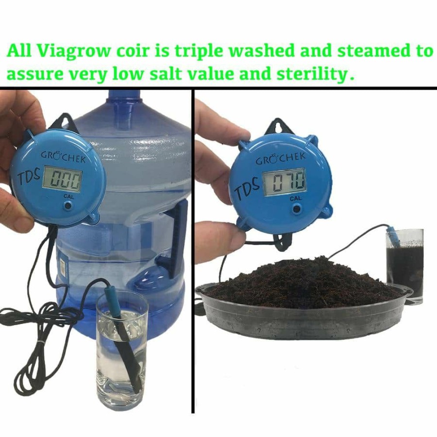 * Viagrow 1.4 Lbs./650G Premium Coco Coir, Soilless Grow Media, Coconut Coir Brick (12-Pack)