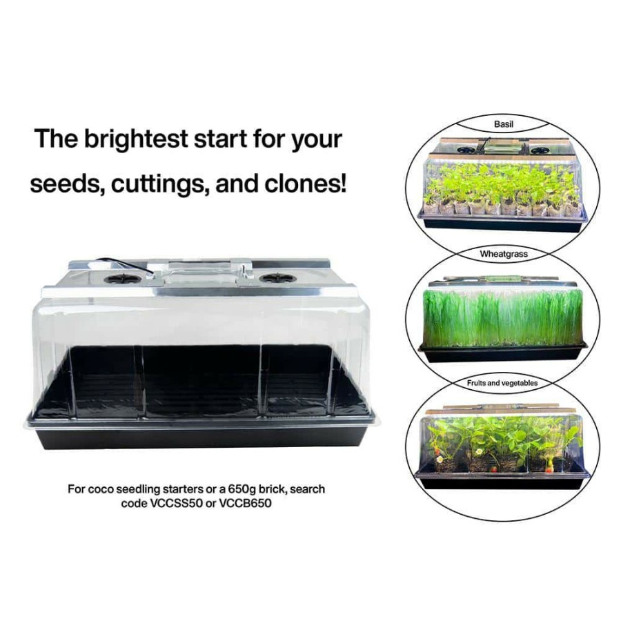 * Viagrow Seedling Station Kit With Led Grow Light, Propagation Dome 4X Durable Propagation Tray